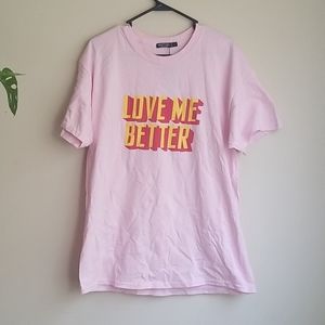 NWT Nasty Gal x MTV Size L Pink Tee